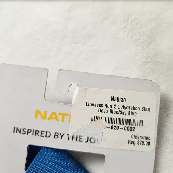New Nathan Limitless Run 2L hydration sling fanny bag in Deep Blue - Picture 12 of 14